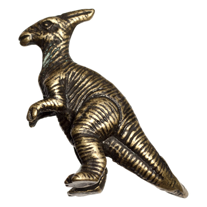 Poignée fantaisie surdimensionnée 2 po Dinosaur, Laiton