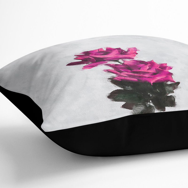 Square Throw Cushion, 40cm H x 40cm W x 15cm D, Black