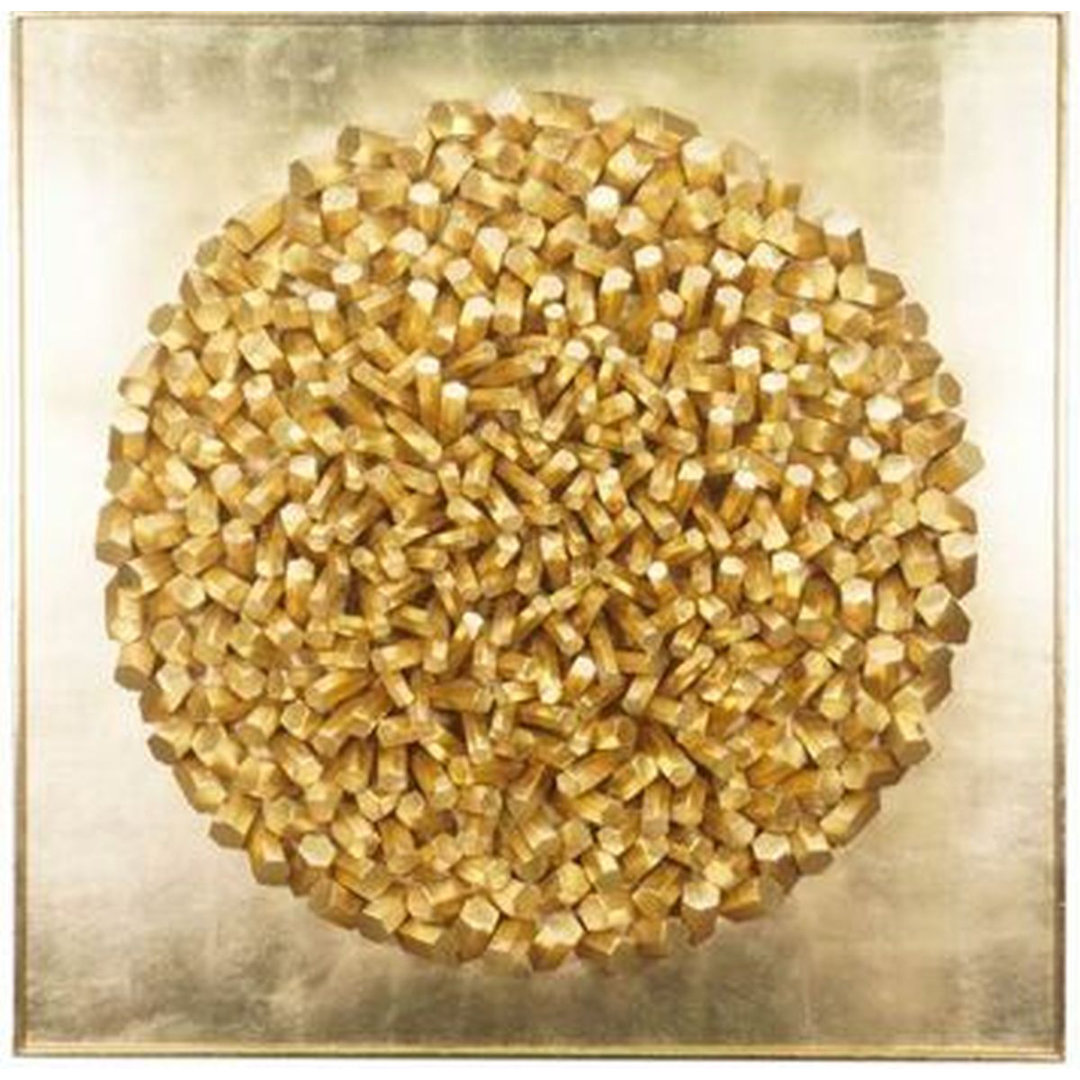 Wandobjekt Mikado Gold 120X120cm