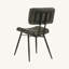 Ensemble de 2 chaises d'appoint rembourrées en cuir, noir-713935362