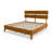 Solid Wood Platform Bed Frame , King Bed Frame With Headboard Included, Mid Century Modern Bed, Caramel-451595210-451595204