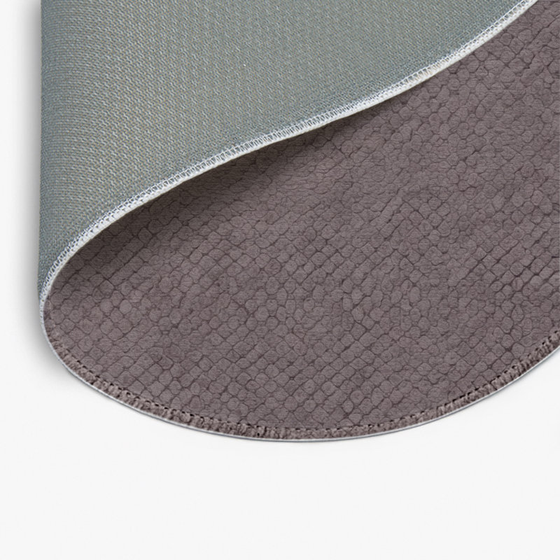 Trellis Gray Indoor and Outdoor Area Rug, Round 5'