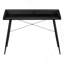 Bureau d'ordinateur, bureau personnel, ordinateur portable, tablettes de rangement, L 48 po, travail, stratifié noir, métal noir, contemporain-1228507557