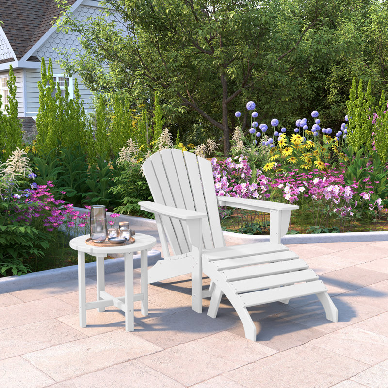 Altura Foldable Outdoor Adirondack Chair, White