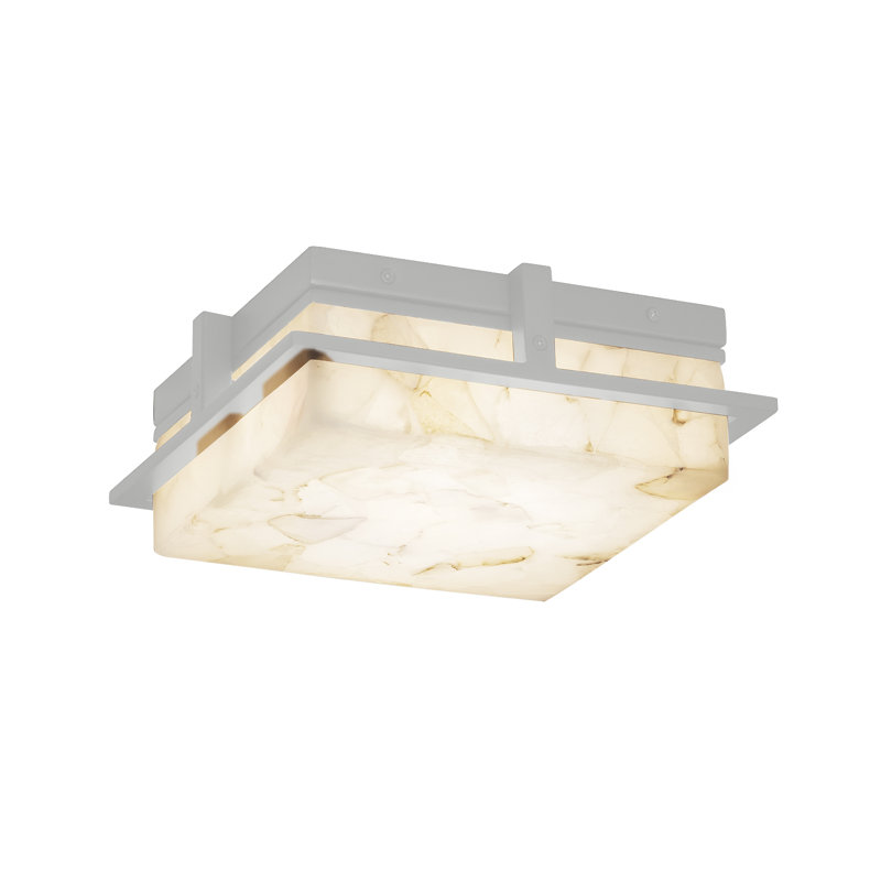 Plafonnier encastré d'extérieur Nijkerk Alabaster Rocks, Nickel brossé