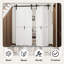 Porte de grange double en bois à double panneau avec trousse de quincaillerie d'installation-98430890