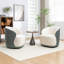 Fauteuil demi-tonneau pivotant en velours Stith-979009566