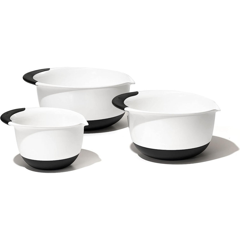 Good Grips 3-Piece Mixing Bowl Set, Black