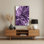 Aquarelle abstraite 44, art mural en métal mauve