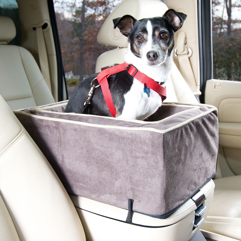 Dark Chocolate Luxury Microsuede Console Dog Car Seat