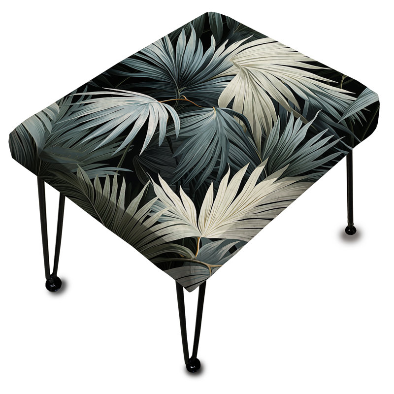 Miroir monochrome motif tropical I - Repose-pieds rectangulaire tropical