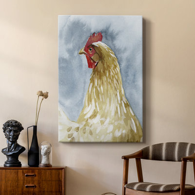 Chicken Portrait I -Custom Wrapped Gallery Cavas