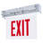 Edge Lit Exit Sign Chicago Approved White Housing 120-277V 90 min Backup Single Face Recessed Ceiling and Wall Mounting