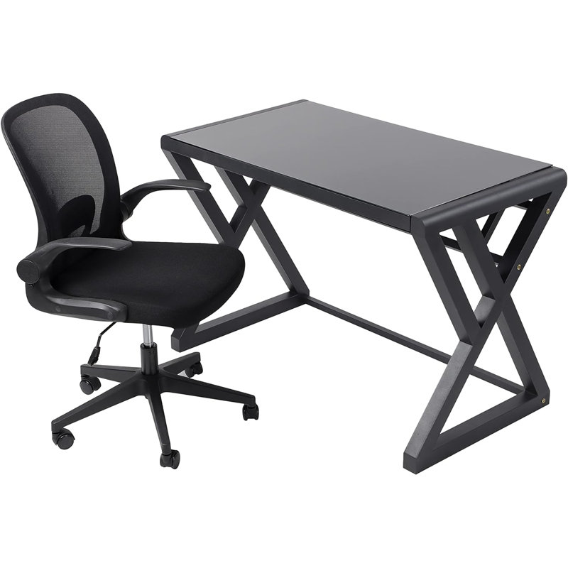 Bureau d'écriture avec chaise Somnus 2, Noir