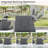 Outdoor Wicker Recliner Chair, Patio Lounge Chair With Adjustable Backrest & Footrest, Flip-Up Table-Gray-1227438857