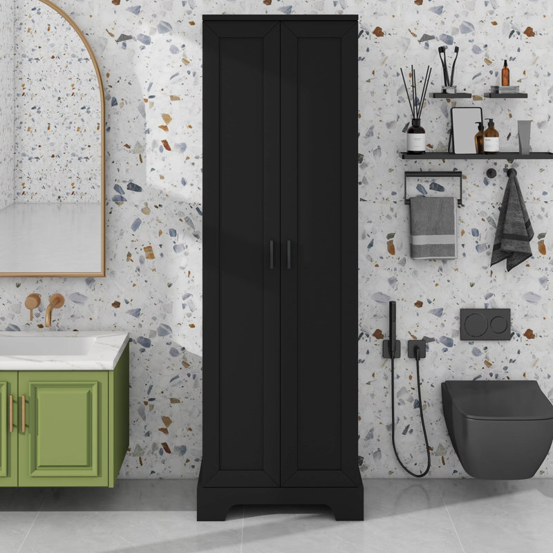 Armoire de rangement polyvalente 2 portes, Black