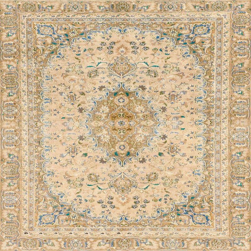 Abstract Indoor Rug, Square 3'