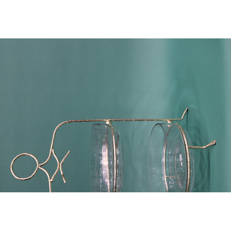 Doylestown Glass Tiered Stand, Gold