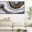 Décoration murale abstraite moderne 20 x 40 pouces, toile noire et dorée avec, peinte à la main, idéale pour le bureau d'art à la maison, toile, décor professionnellement polyvalent