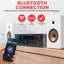 Récepteur amplificateur stéréo Pyle 400W - Amplificateur audio pour la maison avec lecteurs USB / SD, radio FM, entrées auxiliaires 3,5 mm, audio et coaxiales, affichage à DEL, entrées micro, interrupteur 2-en-1 intégré