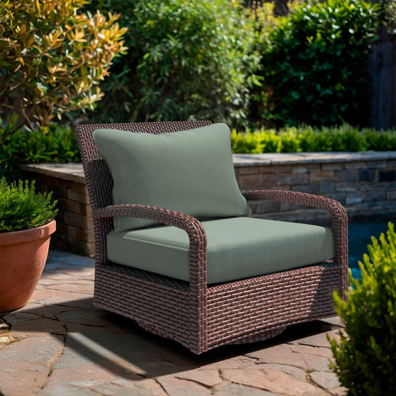 Deep Seat Cushion, 24" X 48" X 5.5", Premium Memory Foam Core With Rolled Front & Boxed Edge Seat, Sunbrella Fabric, Patio Cushions For Outdoor Sofas & Loveseats