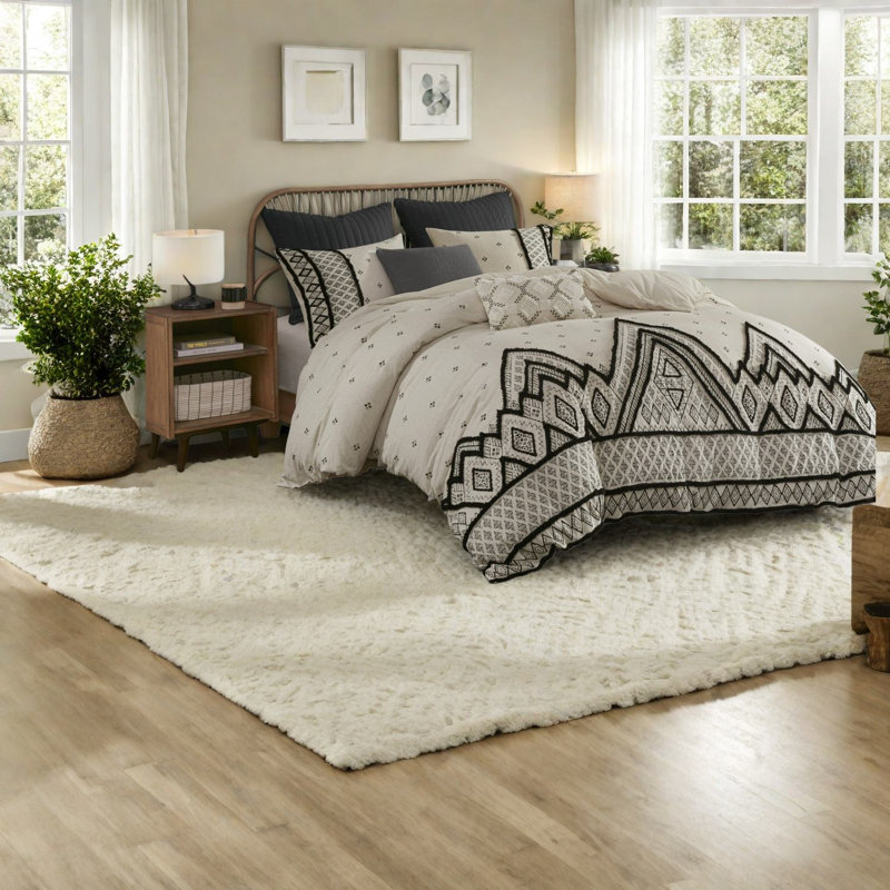 Modern Bedding Sets, Cotton Flax Full Queen Boho Bedroom Home Comfort