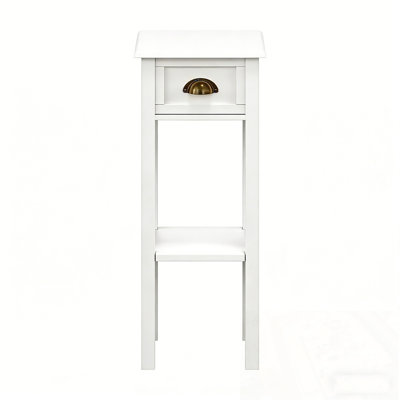 2-Tier End Table With Drawer And Shelf