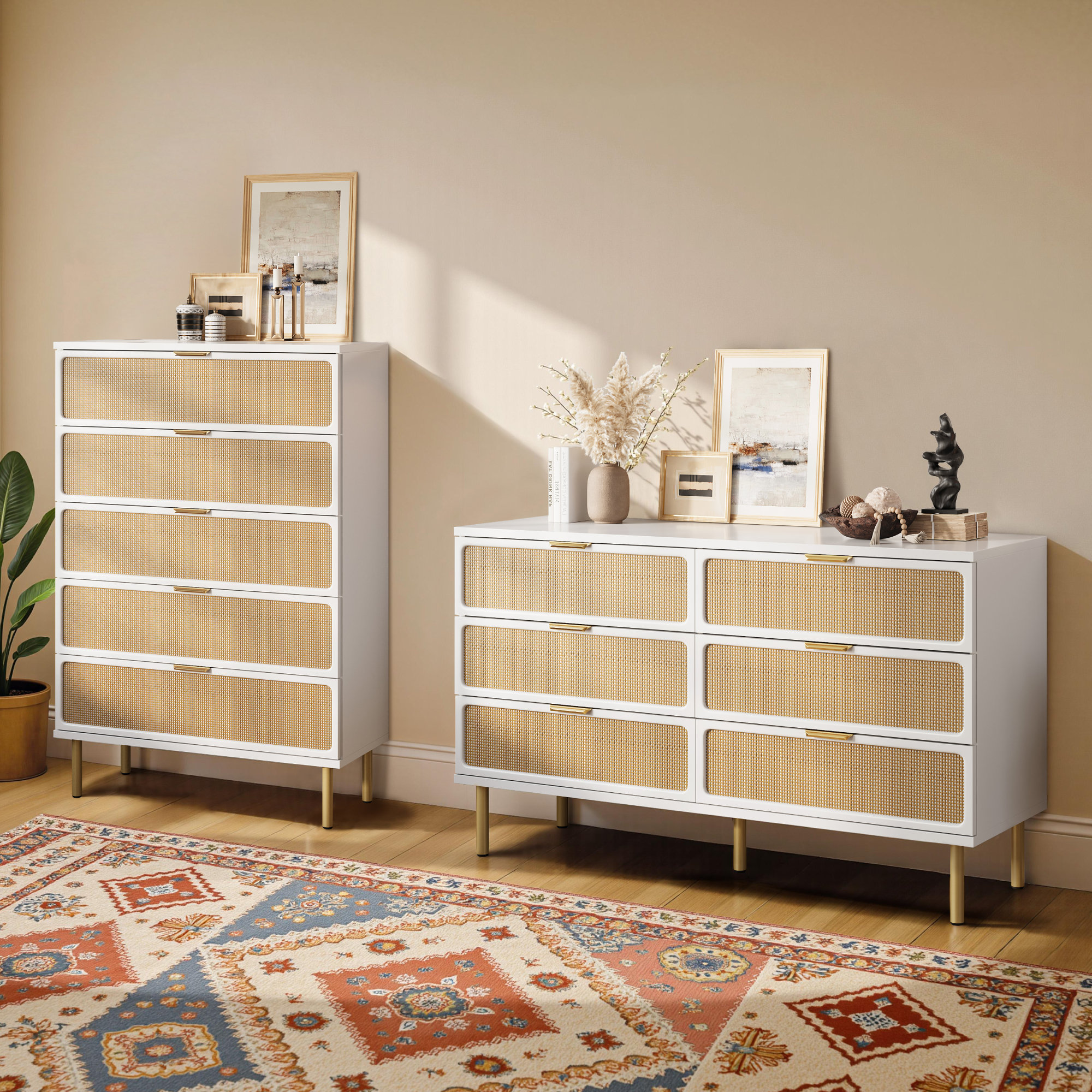 Lark Manor Amilio 2 Pieces Rattan Bedroom Set & Reviews - Wayfair Canada