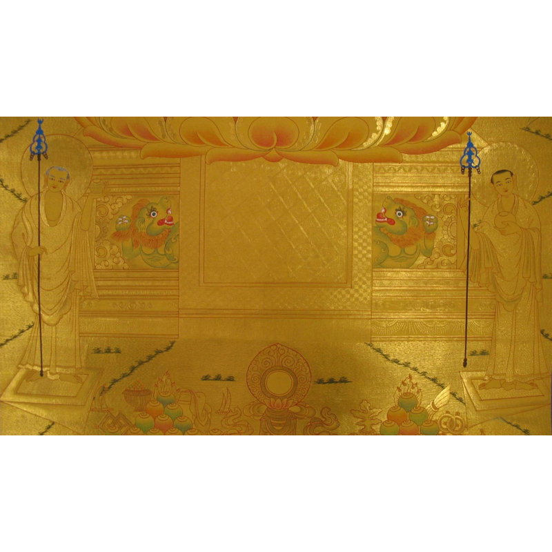 Grand Bouddha Shakyamuni doré (Brocadeless Thangka)