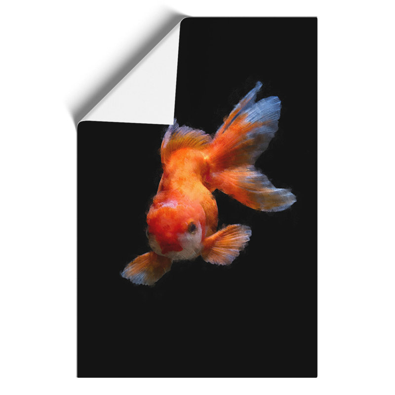 Chinese Golden Fish Painting - Frameless Print, 42cm H x 30cm W x 0.1cm D
