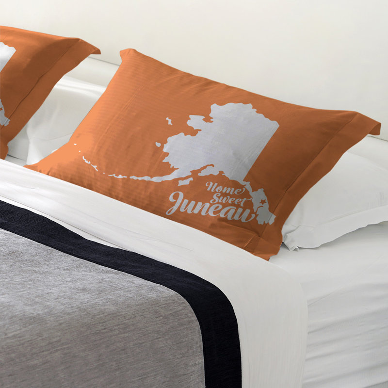 Juneau Polyester Sham Set, Standard/Twin, Polyester, Orange