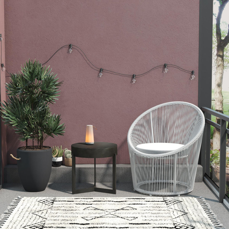 Steel Outdoor Lounge Chair, Grey