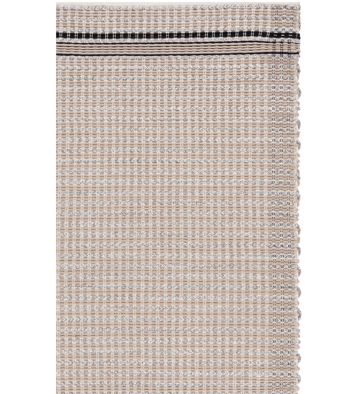 Hand-Woven Striped Cotton Rug, Rectangle 8' x 10'