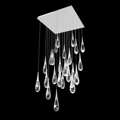 Hibiscus 23 Light Crystal LED Multi-Light Pendant