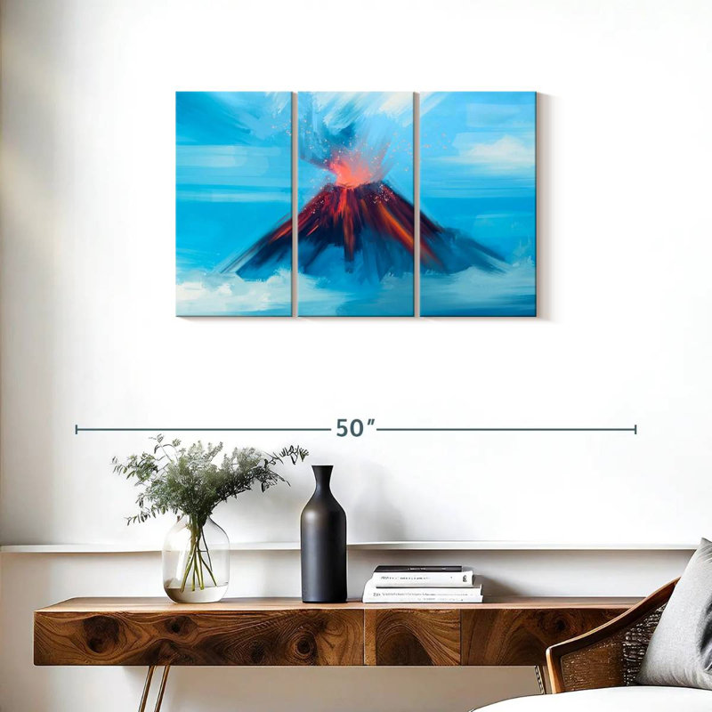 Erupting Volcano, 20" H x 33" W