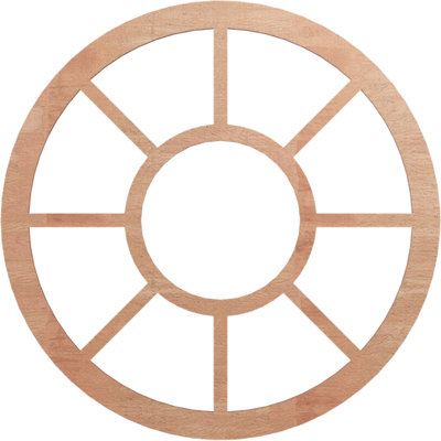 Médaillon de plafond en bois ajouré 28 po x P 10 po x P 1/8 po x N