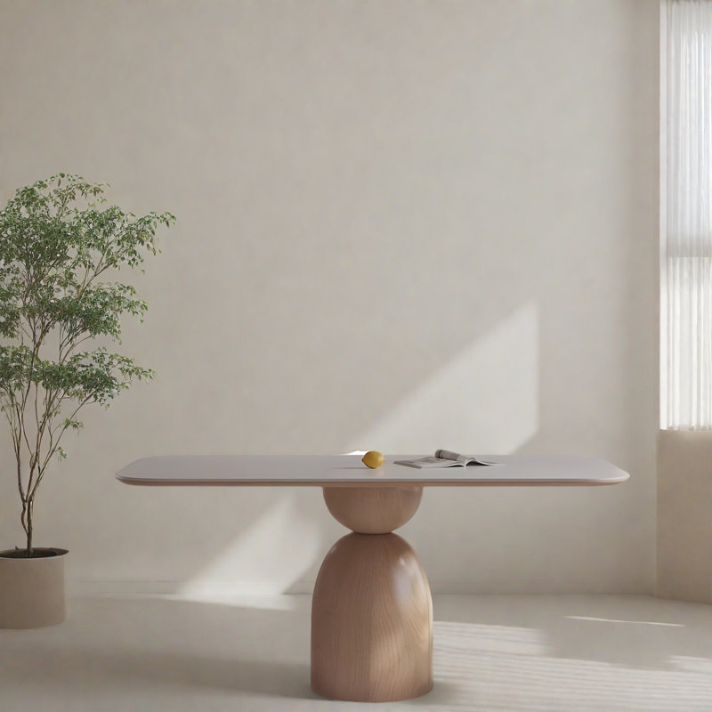 table de salle à manger en dalle de granit coloré, H 29,5 po x L 55,1 po x l 31,4 po