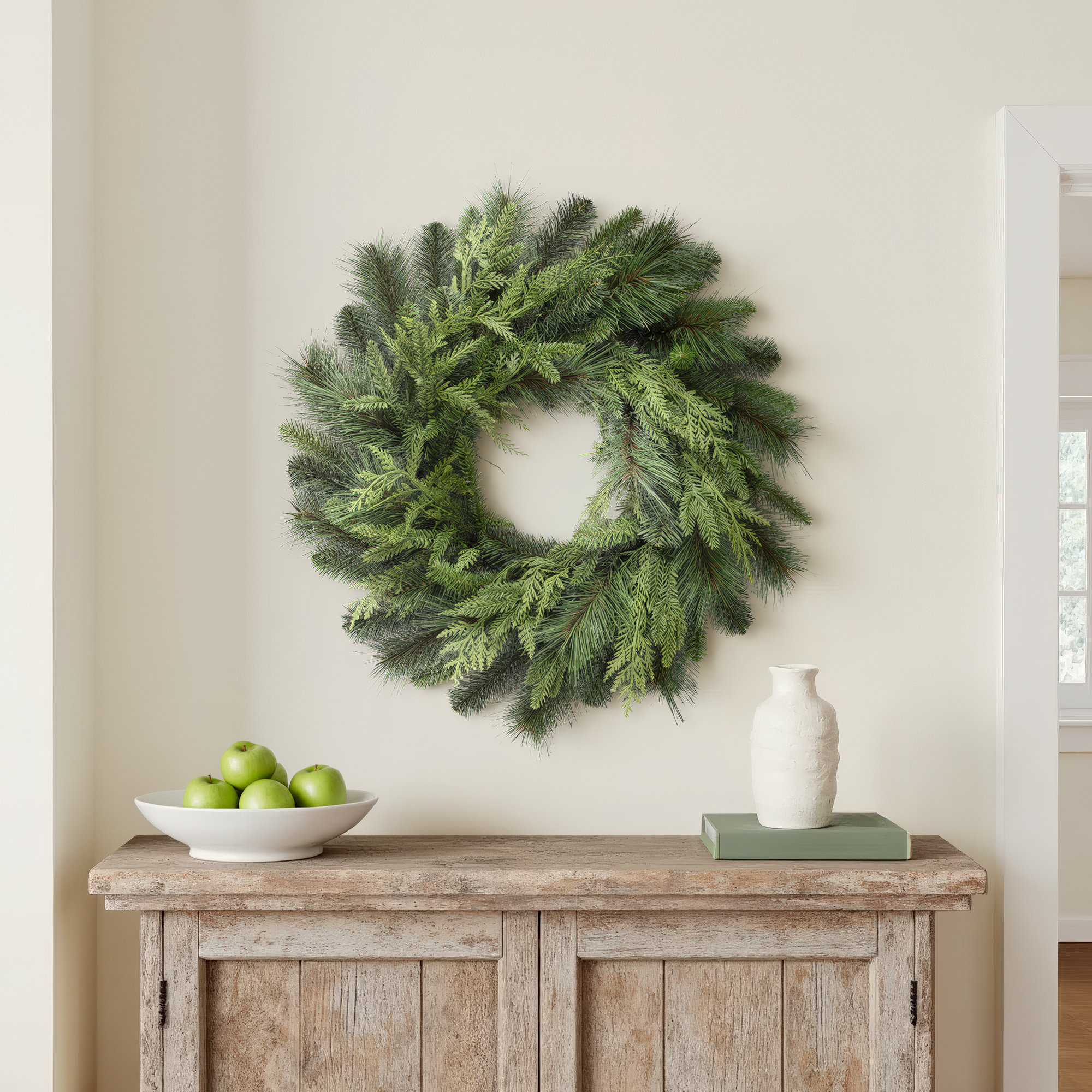 Gervasia 24'' Faux Pine Wreath