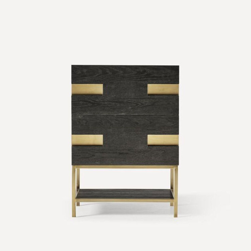 Meuble-lavabo Craft Series, H 32,88 po x l 23 po x P 22,5 po, chêne noir mat, sans comptoir de meuble-lavabo