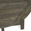 Table grise en bois, forme demi-ronde, pliable pour la table de transport en gris, idéal pour les petits espaces