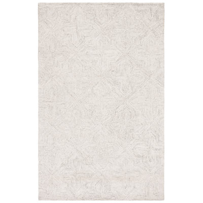 Aniek Abstract 425 Area Rug in Gray / Ivory