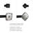 12-Inch Monarch Designer Grab Bar with Square Flanges, Matte Black Stainless Steel