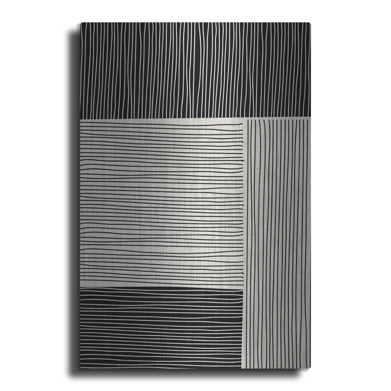 Ivy Bronx «Ribbing 1» par Design Fabrikken, art mural en métal, H 16 po x l 12 po