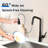 Matte Black, Single Hole, Kitchen Faucet, 3 Function, 360 , One Touch Switching, 8.67 In. Product Depth, 1.8 Gallons Per Minute Maximum Flow Rate, 23.6 In Pull-Out Hose, Water Modes, Pull Down Lever-1034981951-1034981945