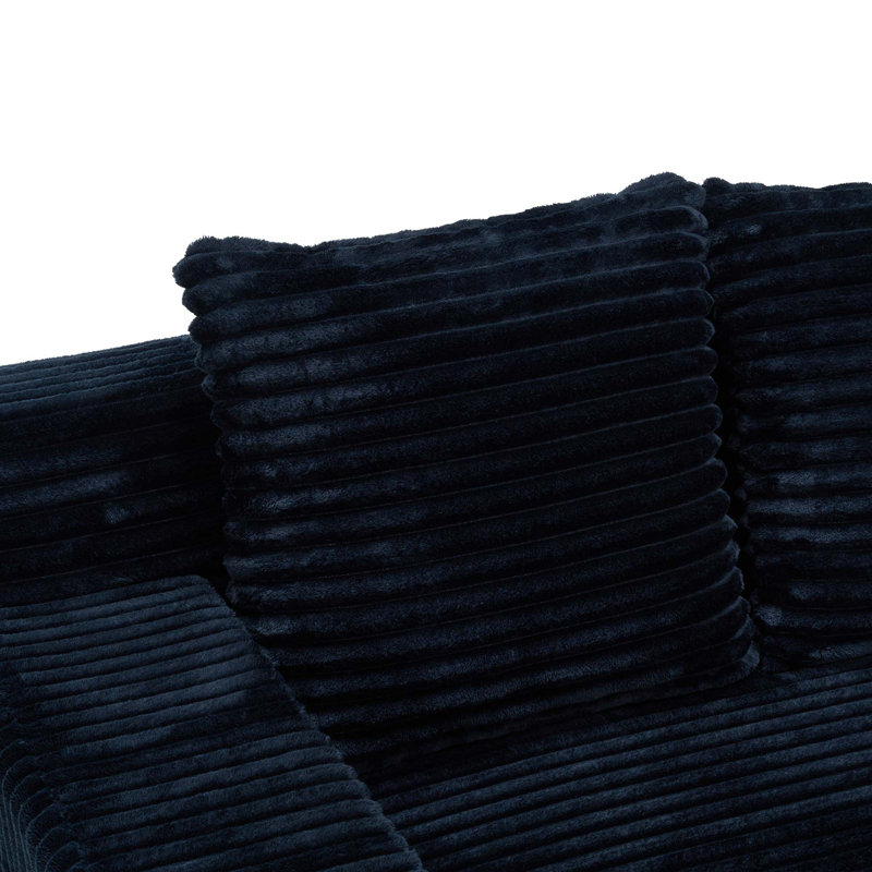 Cloud Couch Corduroy Sofa with Lumbar Pillows, No-Assembly Required