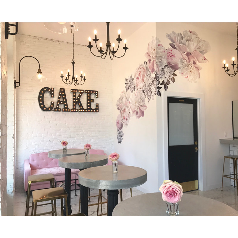 Ensemble d'adhésif décoratif 26 pièces pivoines