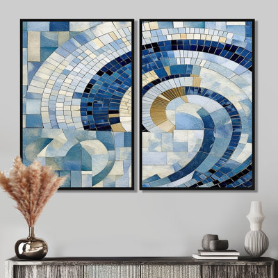 Or, construction de royaumes bleus IV - formes abstraites, art mural
