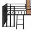Lit mezzanine en métal avec toit, fenêtre, garde-corps et échelle-880410214