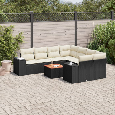 Ensemble de canapé de jardin Vidaxl - noir