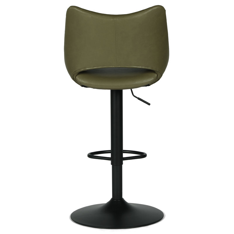 Tabouret de bar pivotant à hauteur réglable Guzzi, Vert